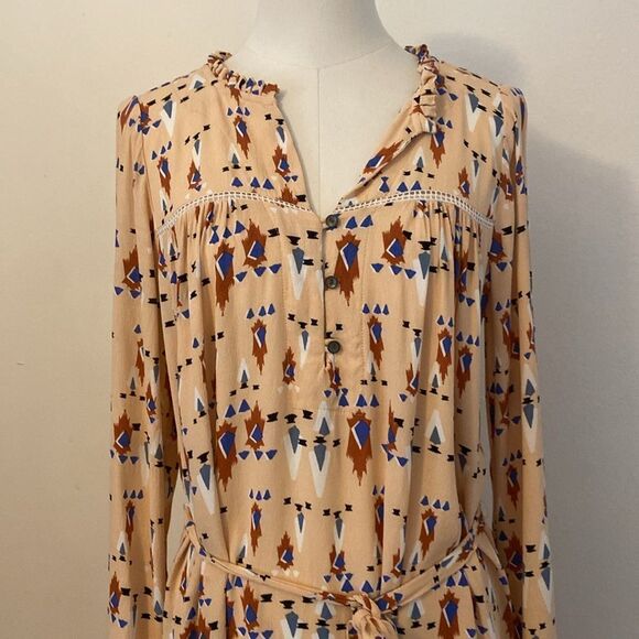 Anthropologie “Dolan” Wanderlust Aztec Print Mini Dress Size Small - Picture 4 of 13